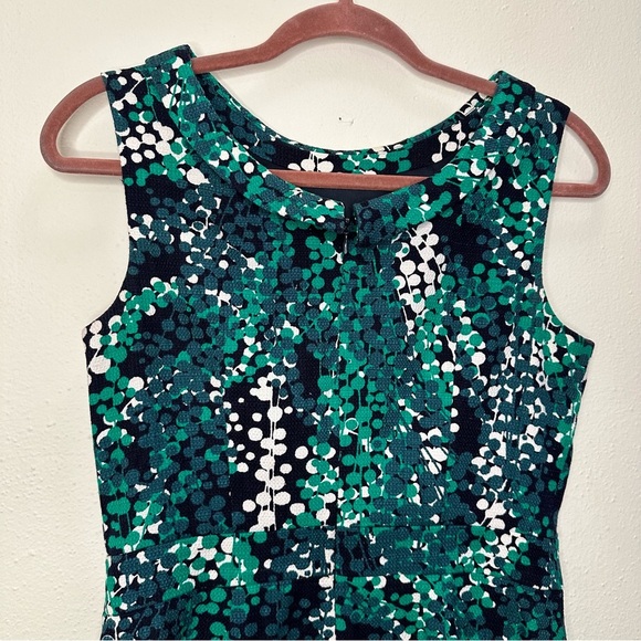 Boden Textured Martha Shealth Teal Multicolored Dress Size 6 - Picture 6 of 11